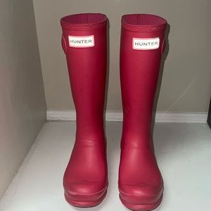 Pink HUNTER rain boots kids